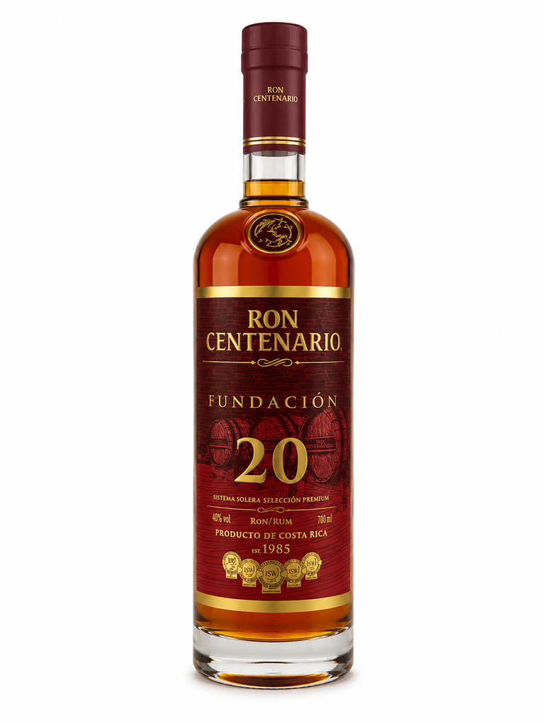 Centenario, Fundacion 20 Solera, Costa Rica, 0.70 Rhum/Rum/Ron 40.0°