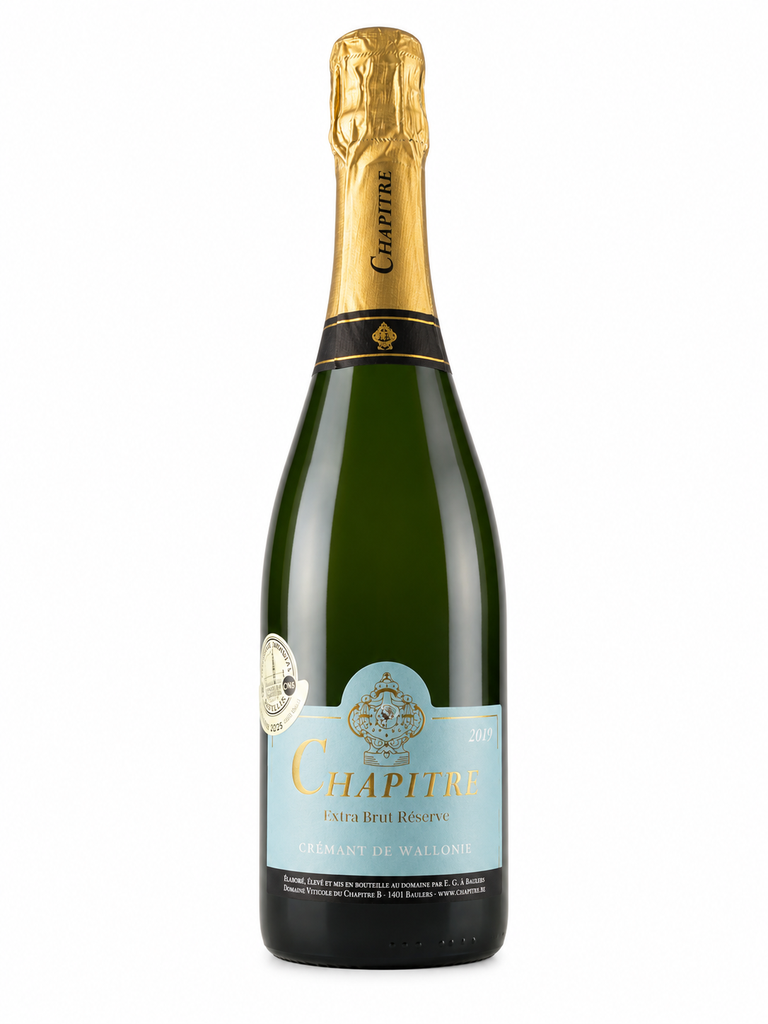 Domaine du Chapitre, Extra Brut Réserve, 2019, Crémant de Wallonie, Belgique, 0.75 Effervescent